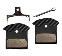 Coppia di pattini freno per bicicletta in resina con aletta e molla con coppiglia Shimano J05A-RF Noir