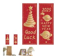 Coppia di per Capodanno cinese 2025 - Autentica decorazione per festival di primavera, set di coppie di carta rossa | Coppia di coppie di festival di primavera dei cartoni animati, pergamene