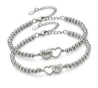 Coppia di perline commoventi che simboleggiano l'amore, perfetta per madre e figlia, gioielli per la festa della mamma, One Size, come descritto, come descritto