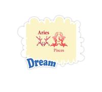 Coppia di Pesci Aries Adesivi Citazione Sogno Decalcomanie in Vinile
