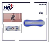 Coppia di pesi in sabbia regolabili per polso e caviglia 1Kg BLU