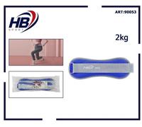 Coppia di pesi in sabbia regolabili per polso e caviglia 2Kg BLU