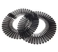 Coppia di pettini per Fasce per Capelli, Disponibili in 3 Varianti di Colore, Nero Elegante e popola