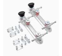 Coppia di piastre per pattinaggio a rotelle con struttura in lega di alluminio con freno regolabile e fermi in gomma per la manutenzione dei pattini quad (per taglia 41-42 nero)