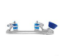Coppia di piastre per pattinaggio a rotelle, in lega di alluminio, con perno in acciaio e freno regolabile, per riparazione di ruote e camion e scarpe (per taglia 39-40 blu)