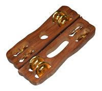 Coppia di piatti a percussione in legno, strumento musicale indiano per Kirtan, Pooja, Tempio, decorazione per la casa, concerto, confezione da 1 paio