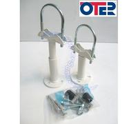 Coppia di piedini per calorifero tubolare acciaio regolabili 11/16 cm