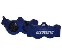Coppia di pinze freno radiali Accossato Forgiata Monoblocco Interasse 100 mm Con Pistoni in Alluminio, con pastiglie ZXC incluse, per Ducati Diavel dal 2015 al 2018, 1200 CC