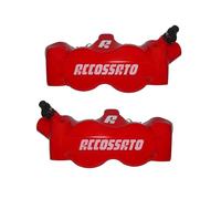 Coppia di Pinze Freno Radiali Accossato Verniciate Rosse Forgiate Monoblocco compatibili con MV AGUSTA TURISMO VELOCE R del 2023 (CC 800) Pastiglie Freno Incluse