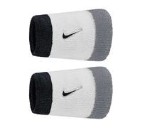 Coppia di Polsini Alti Tennis Padel Nike Swoosh Doublewide Tergisudore Grey