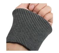 Coppia di polsini elastici a costine in maglia, per abbigliamento, giacca, cappotto, in cotone elasticizzato spesso, 1 paio di polsini elastici a costine da 9 cm di larghezza, Grigio scuro, Taglia