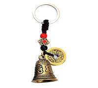 Coppia di portachiavi di lusso con campanella portafortuna con monete Feng Shui/borsa o ciondolo per auto - Benedizione ricchezza successo (#2)