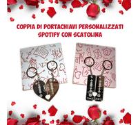 Coppia di portachiavi “Spotify” personalizzati - Taglio laser