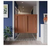 Coppia di porte a battente saloon in legno, porte da cowboy western con cerniere in metallo e chiusura automatica, Porte maggiordomo per salottino, cucina, negozio(Brown,90x90cm(35.4x35.4in))