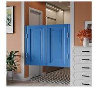 Coppia di porte a battente saloon in legno, porte da cowboy western con cerniere in metallo e chiusura automatica, Porte maggiordomo per salottino, cucina, negozio(Bleu,90x90cm(35.4x35.4in))
