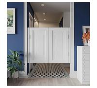 Coppia di porte a battente saloon in legno, porte da cowboy western con cerniere in metallo e chiusura automatica, Porte maggiordomo per salottino, cucina, negozio(White,90x90cm(35.4x35.4in))