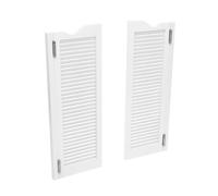 Coppia di porte basculanti a battente, porte a battente, solide, scanalature riservate, in legno di pino con cerniere, per caffè, corridoio, cucina, bar (bianco, 107 x 76 cm)