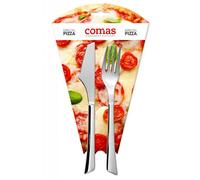 Coppia di Posate Forchetta e Coltello Napoli in Acciaio Inox per Pizza