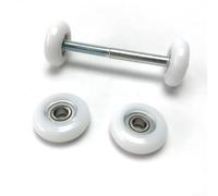 Coppia di pulegge in plastica da 35 mm con cuscinetti 608z per vogatori, binari per finestre e attrezzature per il fitness, colore: bianco e nero