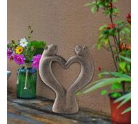 Coppia di rane sculture ornamenta di resina romantica per le donne di