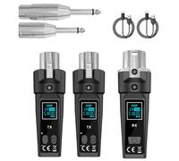 Coppia di ricevitori trasmettitori XLR wireless UHF per trasferimento audio senz
