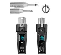 Coppia di ricevitori trasmettitori XLR wireless UHF per trasferimento audio senz