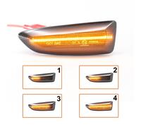Coppia Di Ripetitori Laterali LED Dinamici Fumè Neri Per Vauxhall Astra J 09-15