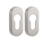 Coppia di rosette ovali per cilindro europeo, acciaio inox 304 - THIRARD