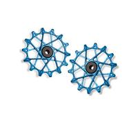 Coppia di rotelle per deragliatore garbaruk per shimano 12v blu