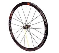 Coppia Di Ruote 700C Con Freno A Cerchio For Bici Da Corsa, Anteriore E Posteriore, Cassetta 8 9 10 11 Velocità, Cerchi A Doppia Parete 40 Mm, Sgancio Rapido 100/1(Centro Negro,Rear wheel)