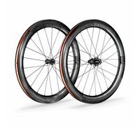 Coppia di ruote a disco con bloccaggio centrale e pneumatici Vision Metron 60 SL TL SH11 Noir