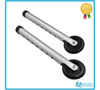 COPPIA DI RUOTE FISSE PER DEAMBULATORI E GIRELLO UNIVERSALI ANZIANI E DISABILI