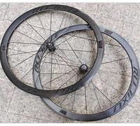 Coppia di Ruote for Bici da Corsa, Cerchi A Doppia Parete 700C, Mozzo in Carbonio, Freno V, 8-9-10-11 velocità, Ruota Anteriore 2 Posteriore 5 di Serie(Schwarz)