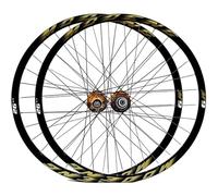 Coppia Di Ruote For Mountain Bike, 26 27,5 29 Pollici MTB Wheelset Quick Release Freno A Disco, Cerchio 32H Ruote Anteriori E Posteriori For Cassette A 8/9/10/11 Velocità(Gold,27.5inch)