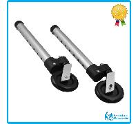 COPPIA DI RUOTE GIREVOLI PIROETTANTI PER DEAMBULATORI E GIRELLO UNIVERSALI