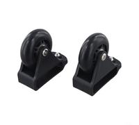 Coppia di ruote telescopiche per scala | Ruote in PU resistenti per una facile stabilità di movimento | Capacità di carico 150 kg | Rulli da 8,5 cm per uso interno ed esterno | Nero