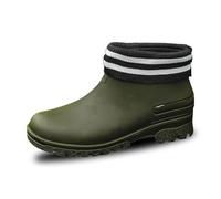 Coppia di scarpe da pioggia per esterni, oltre 100 modelli di cotone, scarpe da acqua, fondo spesso, comode scarpe in gomma antiscivolo per la cucina, per uomini e donne scarpe con zeppa, verde, 40 EU