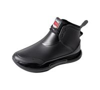 Coppia di scarpe da pioggia per esterni, versatili, suola spessa, comode, antiscivolo, stivali da pioggia corti originali per donne calze da donna scarpe alte, Nero , 36 EU
