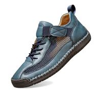 Coppia di Scarpe da Uomo Leggere e Antiscivolo per Passeggio Primaverili ed estive, Adatte a Persone di età Media e anziana (Dark Blue, 43)