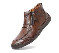 Coppia di Scarpe da Uomo Leggere e Antiscivolo per Passeggio Primaverili ed estive, Adatte a Persone di età Media e anziana (Brown, 41)