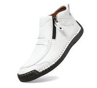 Coppia di Scarpe da Uomo Leggere e Antiscivolo per Passeggio Primaverili ed estive, Adatte a Persone di età Media e anziana (White, 40)