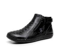 Coppia di Scarpe da Uomo Leggere e Antiscivolo per Passeggio Primaverili ed estive, Adatte a Persone di età Media e anziana (Black, 43)
