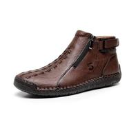 Coppia di Scarpe da Uomo Leggere e Antiscivolo per Passeggio Primaverili ed estive, Adatte a Persone di età Media e anziana (Coffee, 47)