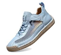 Coppia di Scarpe da Uomo Leggere e Antiscivolo per Passeggio Primaverili ed estive, Adatte a Persone di età Media e anziana (Sky Blue, 45)