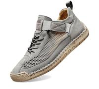 Coppia di Scarpe da Uomo Leggere e Antiscivolo per Passeggio Primaverili ed estive, Adatte a Persone di età Media e anziana (Grey, 40)