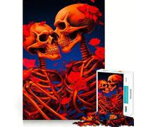 Coppia di scheletri che si abbracciano - Puzzle da 1000 pezzi per adulti - Gioco di logica affilata - Tempo libero a casa - Taglio preciso - Regalo affettuoso 38x26cm