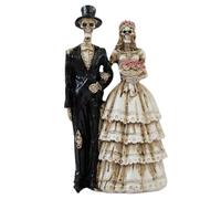 Coppia Di Scheletri Gotici Decorazione Di Halloween Con Sposa E Sposo