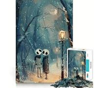 Coppia di scheletri in una passeggiata invernale - Puzzle da 1000 pezzi per adulti - Gioco di puzzle per stimolare la mente, calma e relax - Decorazione murale 50x75cm