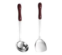 Coppia di spatole Con Comodo Manico In Legno Multiuso, Spatola E Teste Set Cucina Utensile Essenziale Multifunzionale