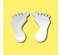 Coppia Di Specchi Acrilici A Forma Di Piede - Varie Dimensioni